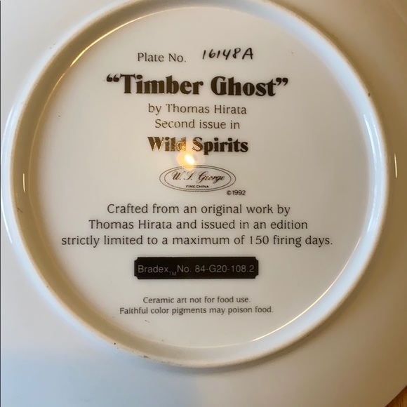 2 1992 Wild Spirits plate series wolves - Picture 5 of 5